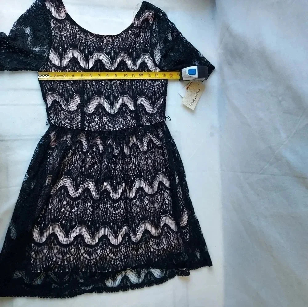 NWT Rewind Lace Dress Pink & Black Large - Picture 7 of 12